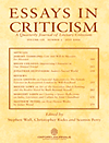 "Essays in Criticism Magazine"